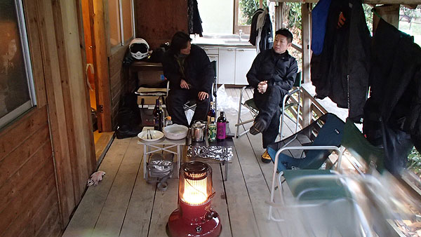 ロッジのテラス